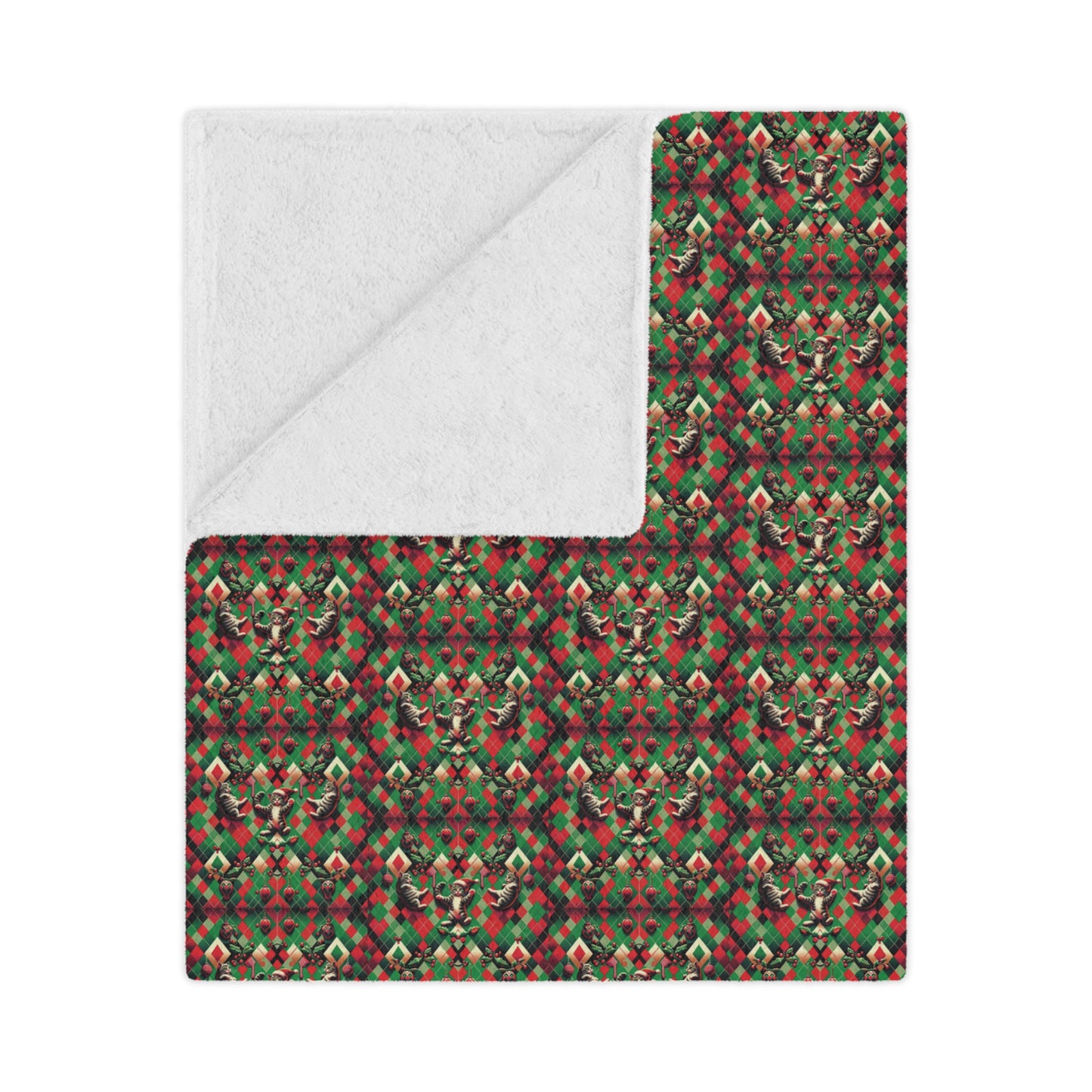 InterPETation Cat Christmas 2023 Minky Blanket