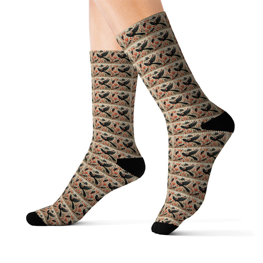 InterPETation Laconic Winged Mystique Women's Socks in Multi-Color
