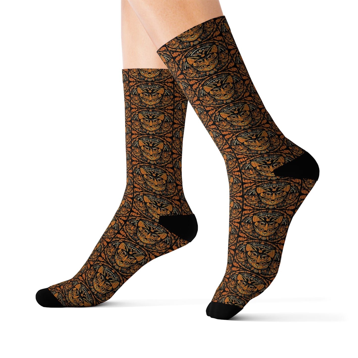 InterPETation Halloween Catnip Cosmos Women's Socks in Multi-Color