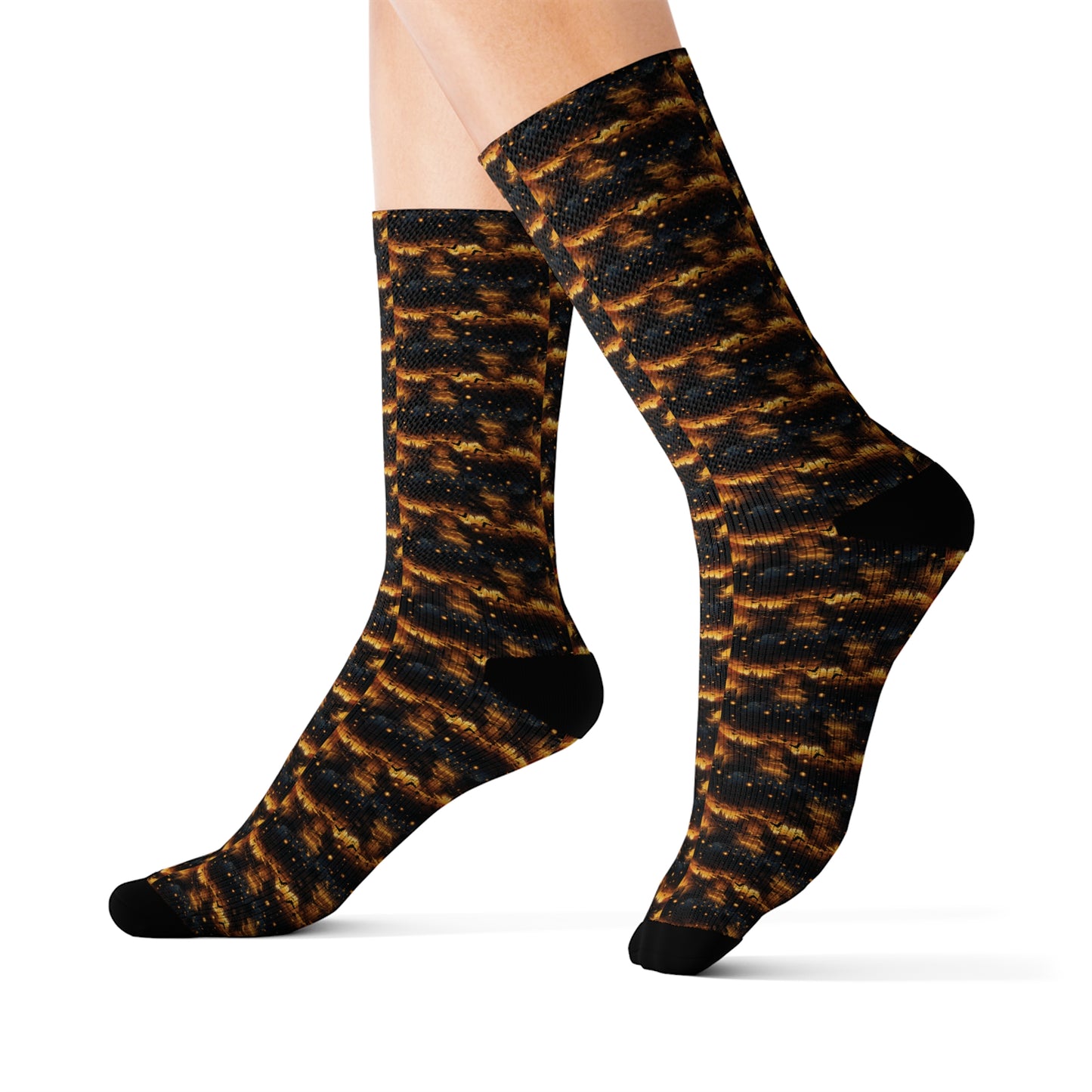 InterPETation Halloween Crimson Nightflyer Charm Men's Socks in Multi-Color