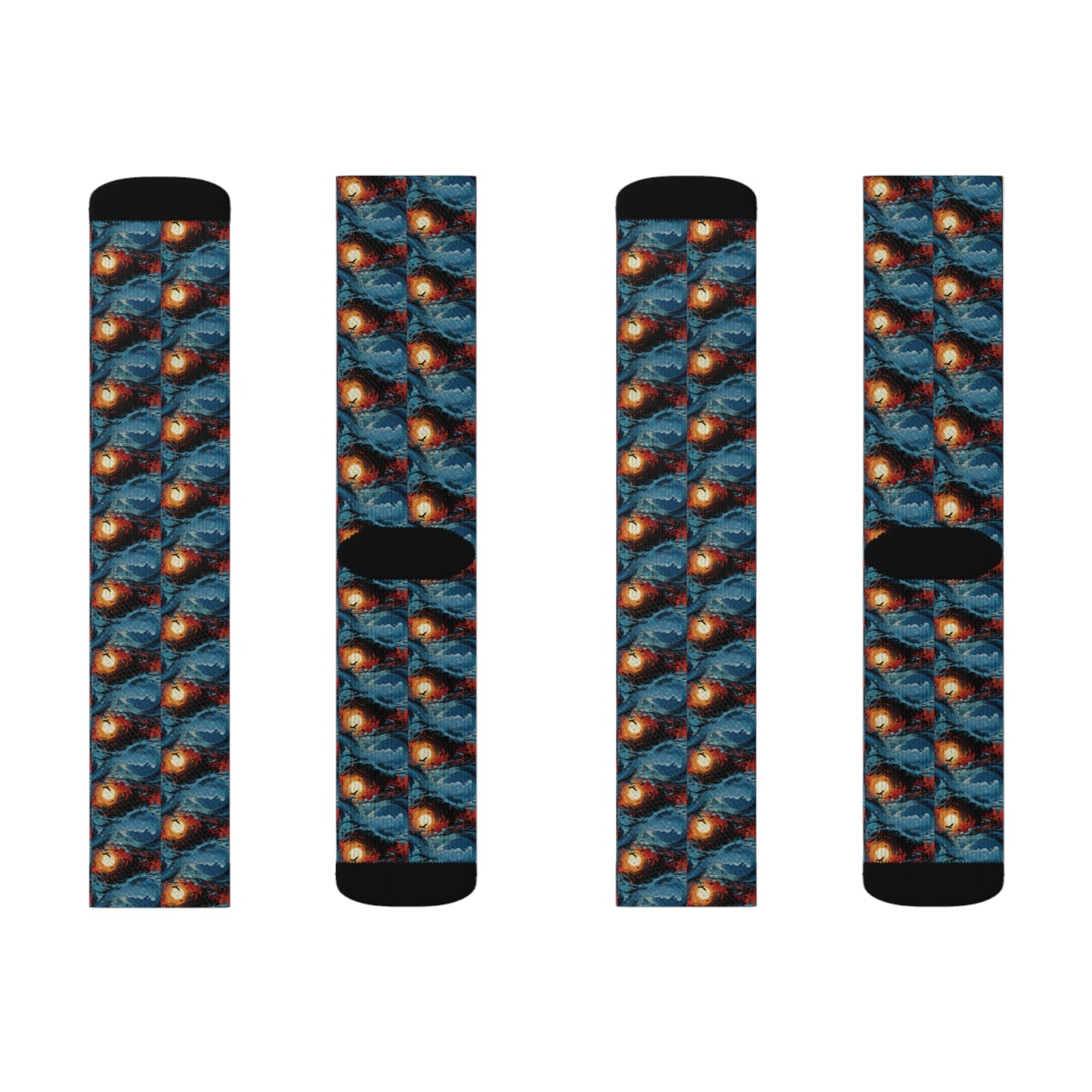 InterPETation Golden Horizon Wingbeat Men's Socks in Multi-Color