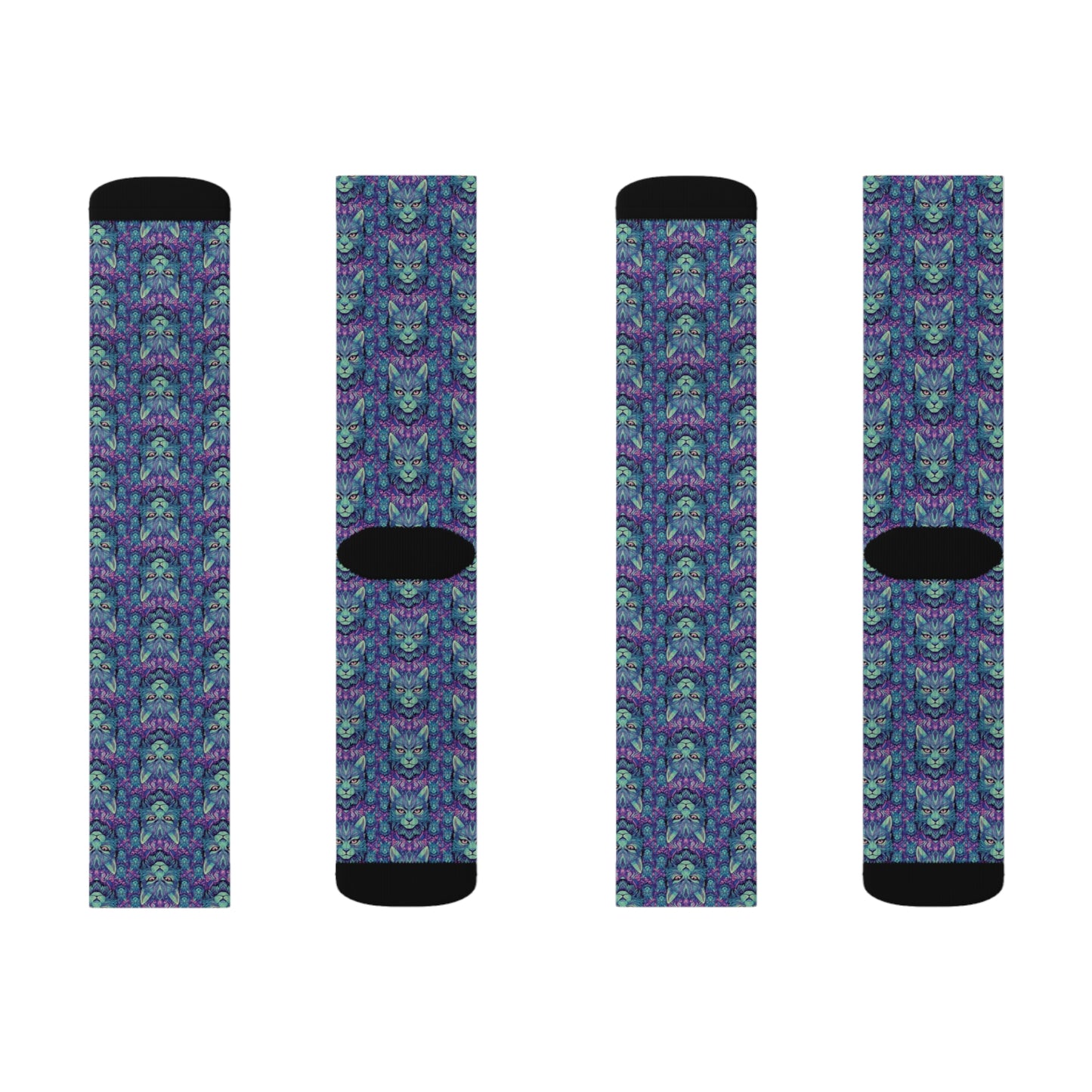 InterPETation Blue Purr-sion DreamStep Women's Socks in Multi-Color