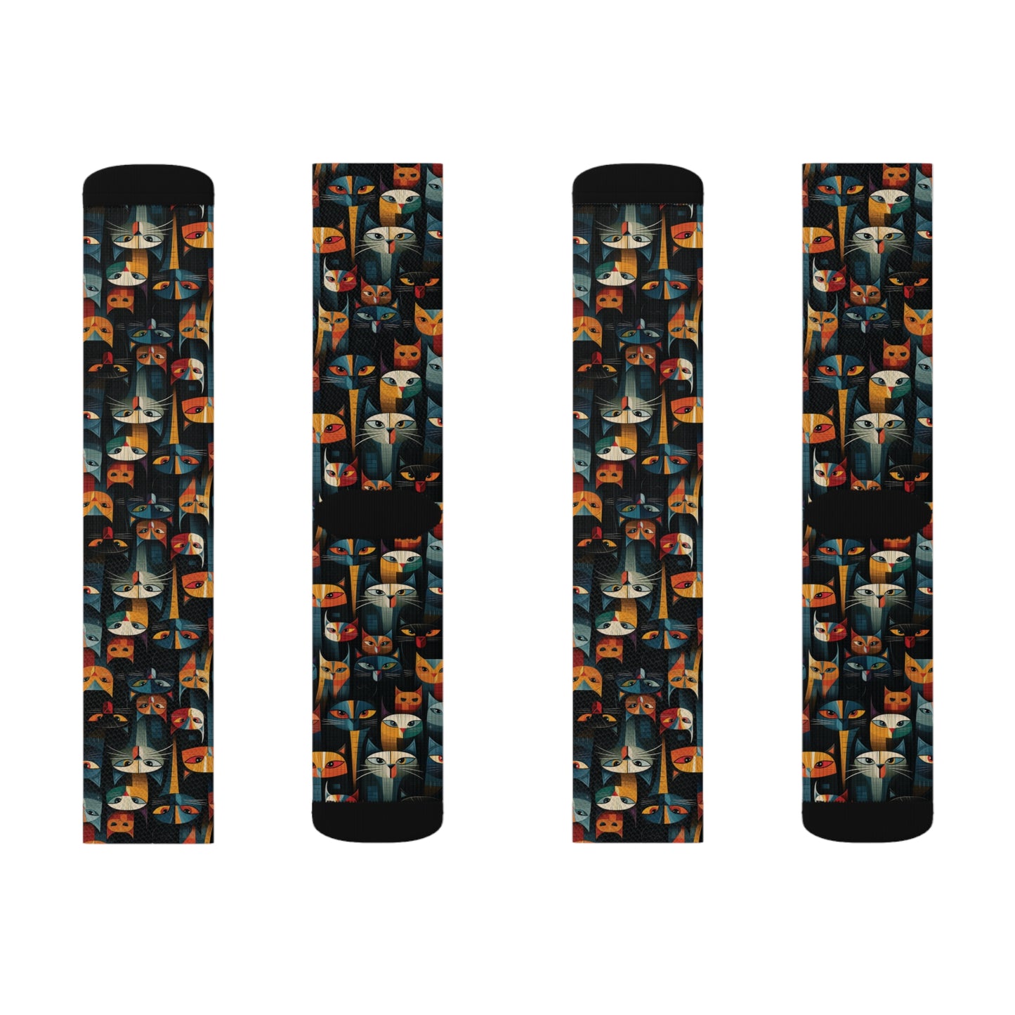 InterPETation Catscraper Skyline Men's Socks in Multi-Color